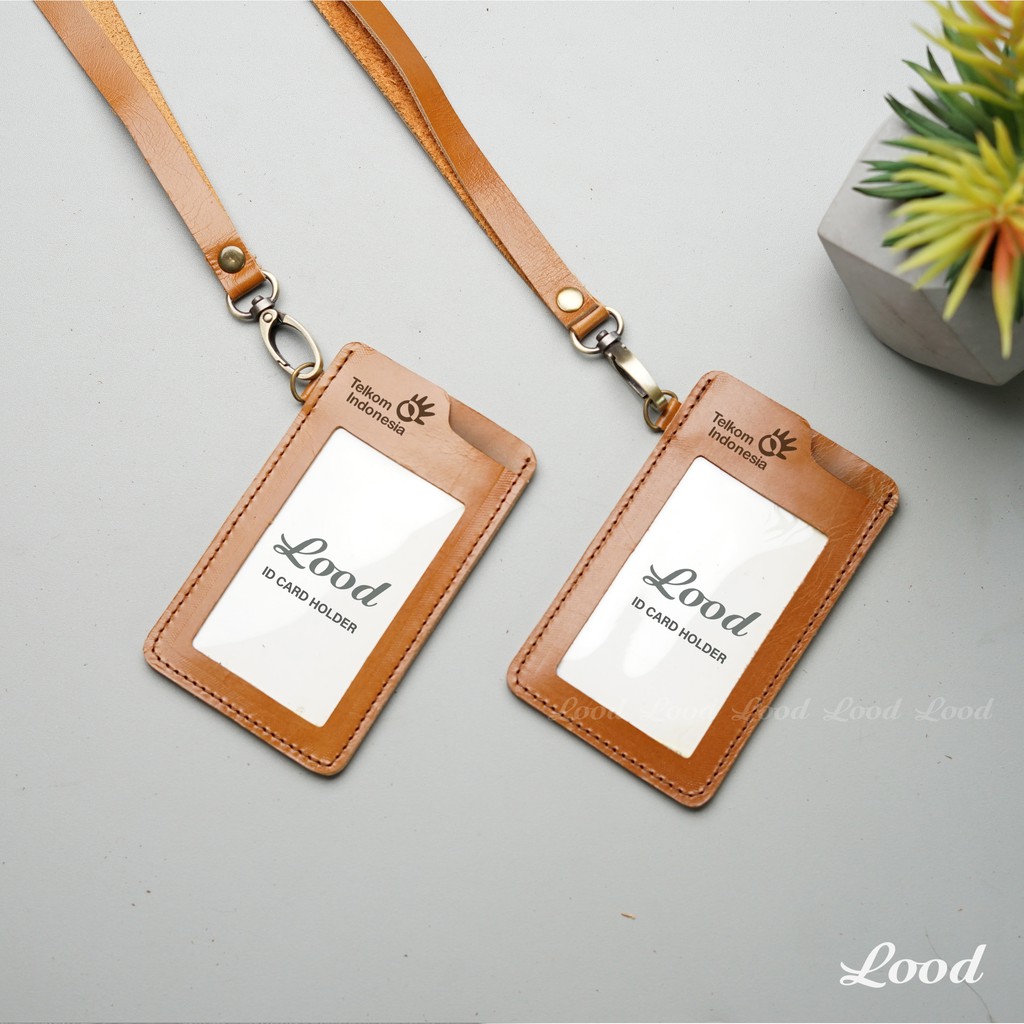 ID CARD FILO HOLDER KULIT ASLI NAME TAG - GRATIS UKIR NAMA DAN LOGO