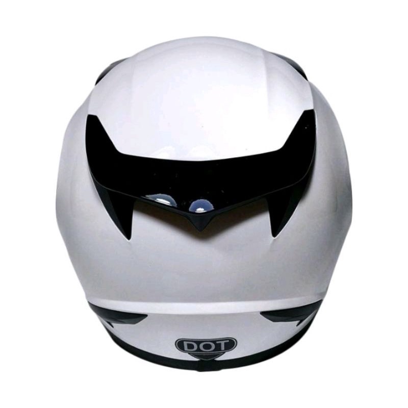 Helm KYT R10 Original White Solid/ Helm KYT R10 Putih - Charmoto