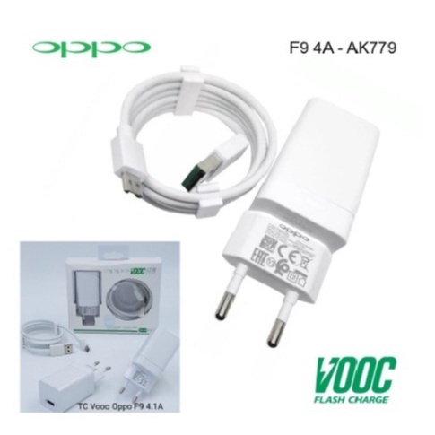 TC OPPO F9 4A VOOC AK779 CHARGER / Charger Oppo VOOC Fast Charging 4A Original 100% - Charger Oppo F9 F3 plus F5 plus F1 plus .