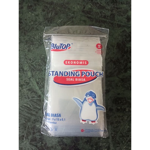 Standing pouch stp klip duduk 9x15 kantong snack Blutop