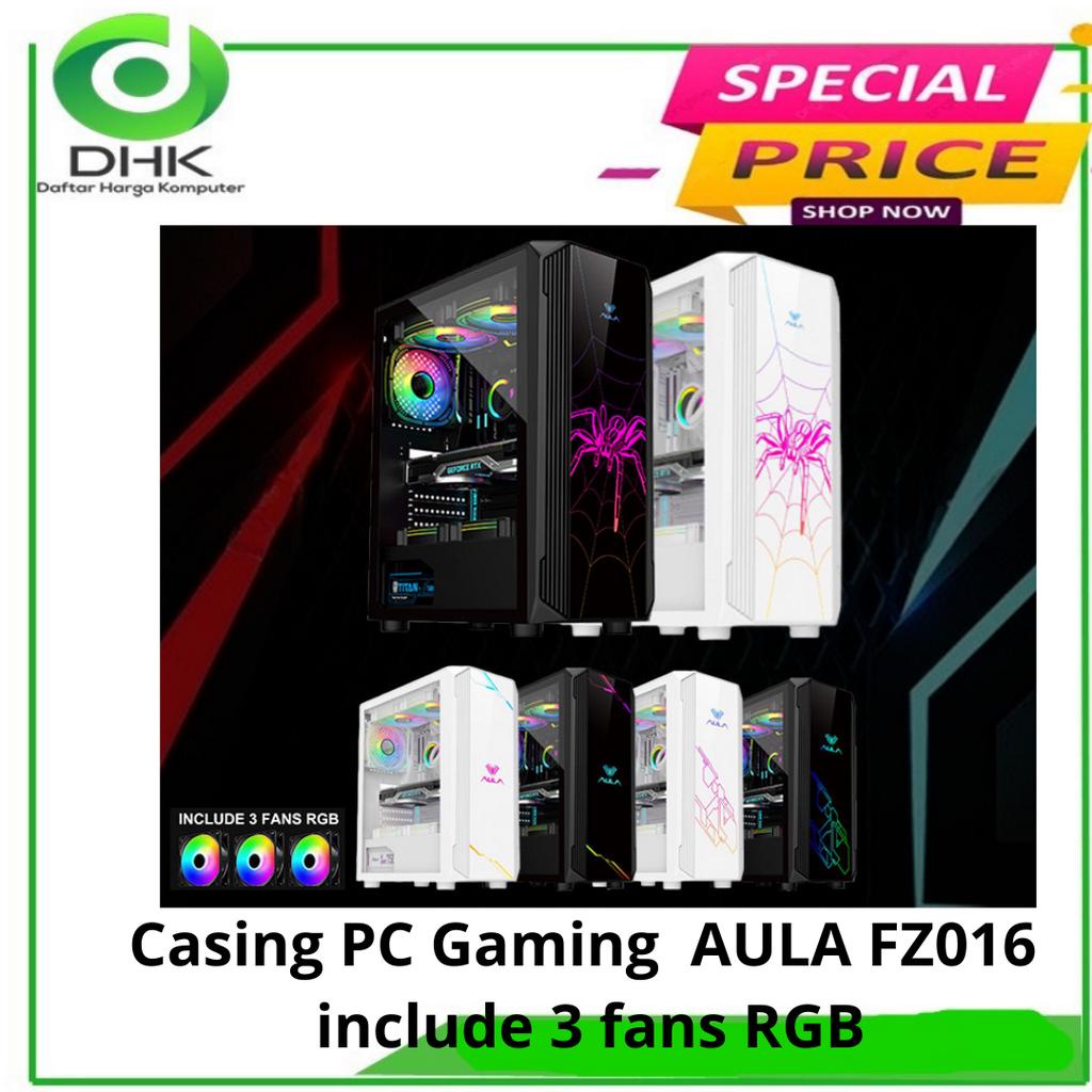 Casing PC Gaming AULA FZ016 include 3 fans RGB