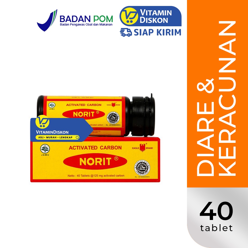 Cap Lang Norit 40 Tab | Untuk Mengobati Keracunan Makanan, Diare