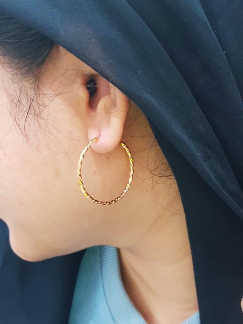 Anting wanita anting gipsy anting ring anting lapis emas