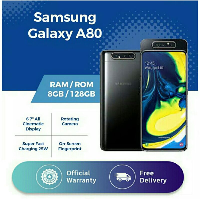 SAMSUNG GALAXY A80 (8GB / 128GB) GARANSI RESMI SEIN
