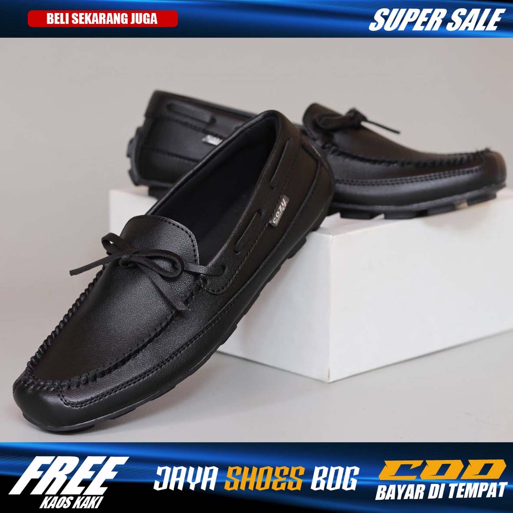 KAZAN|Sepatu Slip On Pria Keren Casual Selop Slop Pria Model Mocsin Pantofel Pria Kulit Syintetik