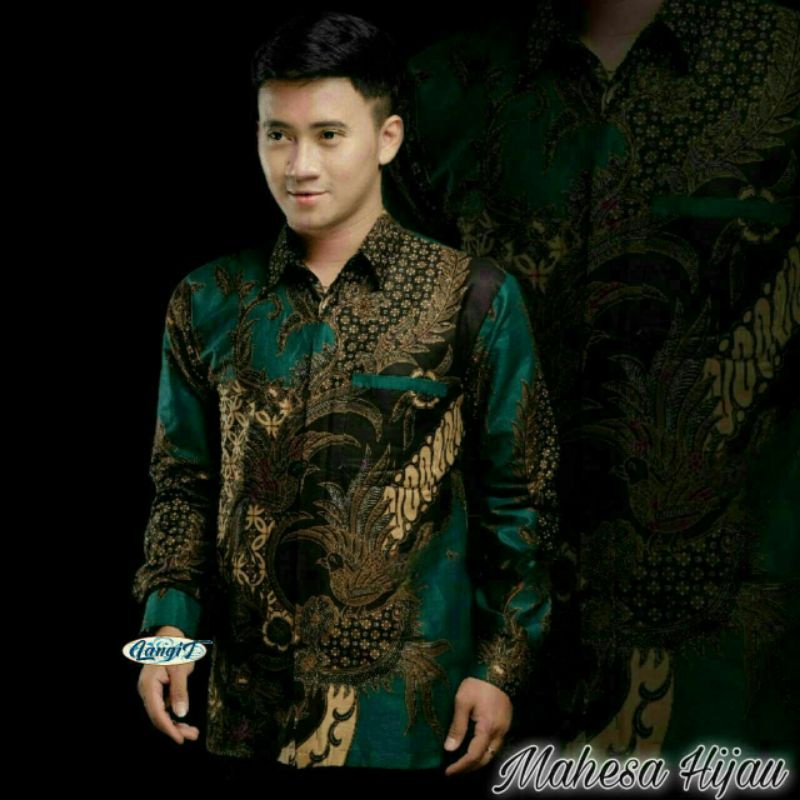 Batik Pria Lengan Panjang BATIK NAKULA HRB026 motif KERATONAN Kode 002 size M L XL XXL Reguler