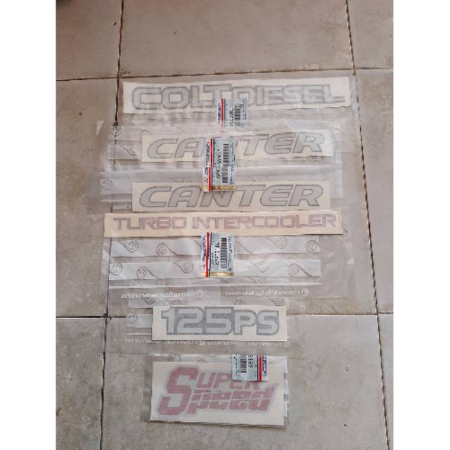 Stiker coltdiesel canter super speed 125 ps set