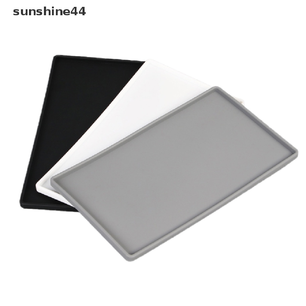 Sunshine Holder Sabun / Teh / Kopi Bentuk Kotak Bahan Silikon Anti slip Untuk Kamar Mandi