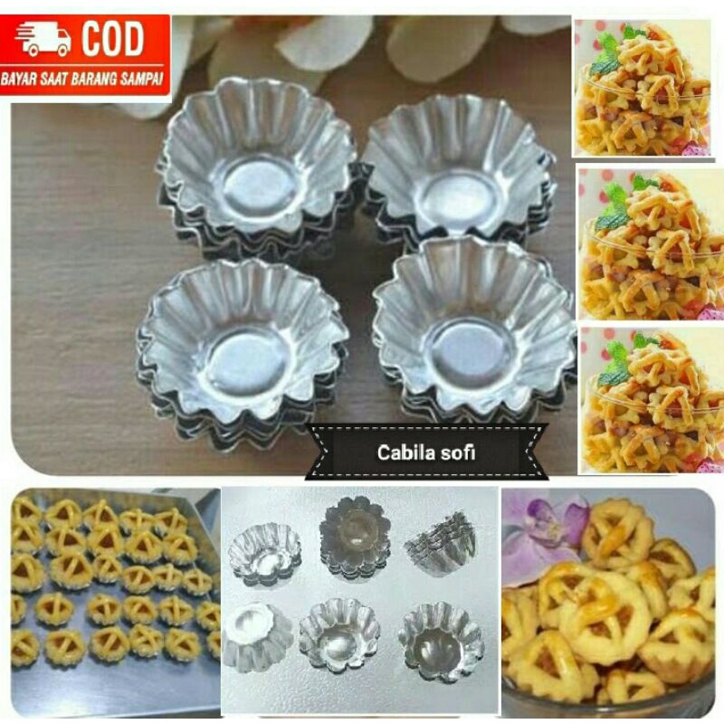 Cetakan kue nastar 40pcs/ Cetakan kue kering bulat,bunga Oval,Daun 40pcs murah