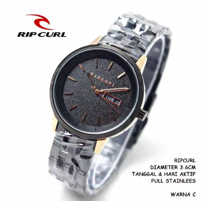 Jam Tangan Ripcurl Cewek Uk 3.6cm Tgl & Hari Aktif