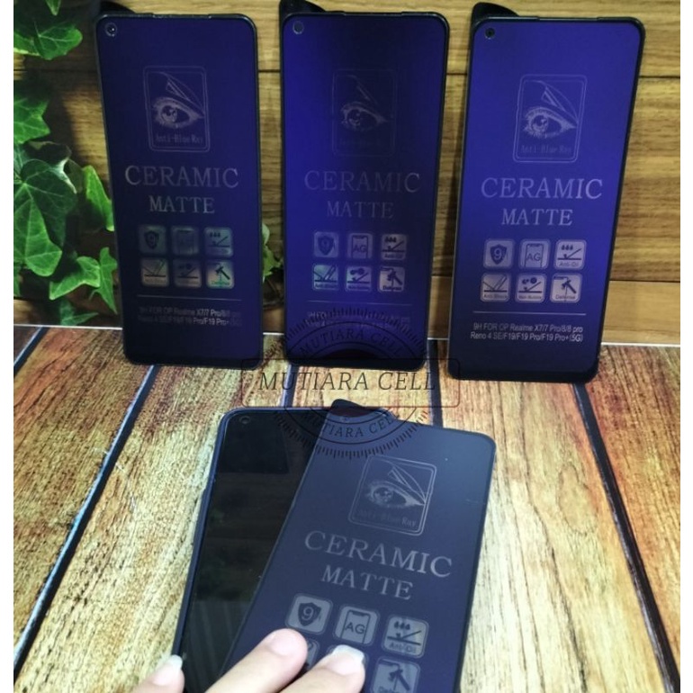 TERBARU ANTI GORES-SAMSUNG A12/A13/a20 / A02S/J7/J7 CORE-MATTE BLUE CERAMIC ANTIBLUE MUTIARA CELL