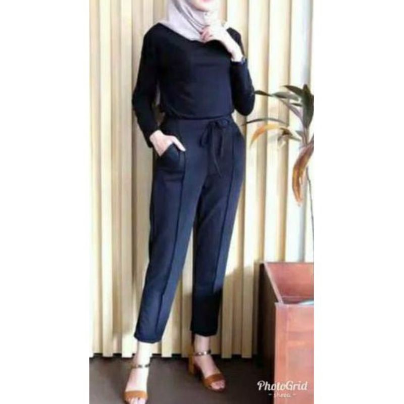 Emte Celana Doty Basic Pants Crep Size Jumbo