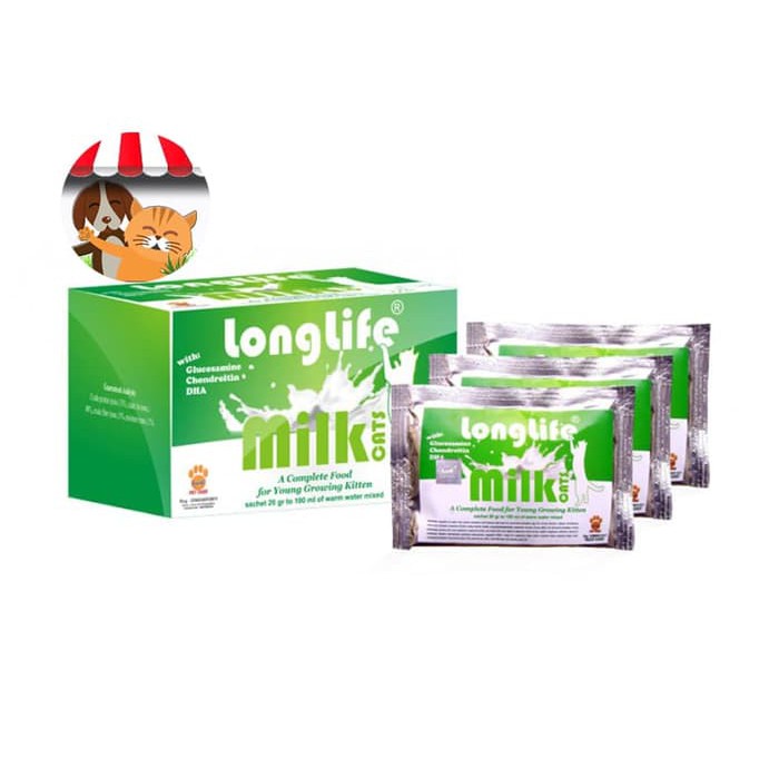 Susu Longlife Food For Young Growing Kitten sachet - Susu Anak Kucing Long Life