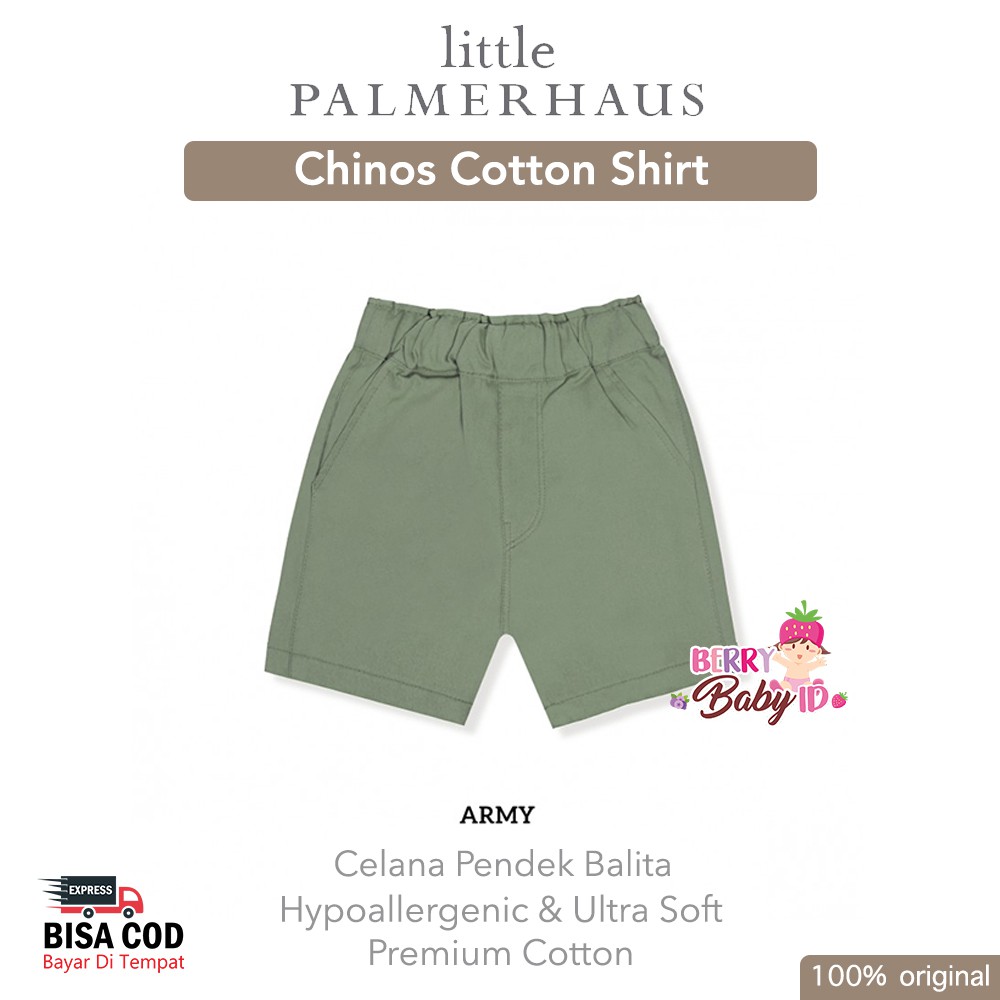 Little Palmerhaus Chinos Cotton Shorts Chino Celana Pendek Bayi Anak Balita Berry Mart