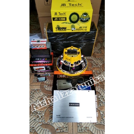 paket audio mobil jb tech komplit