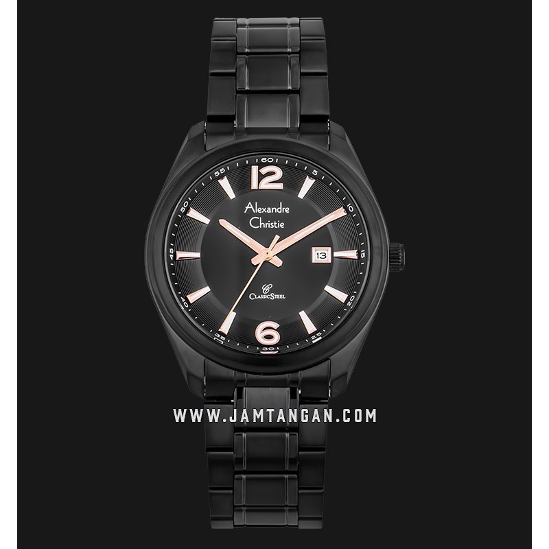 Alexandre Christie AC 8583 MD BIPBA Classic Steel Man Black Dial Black Stainless Steel