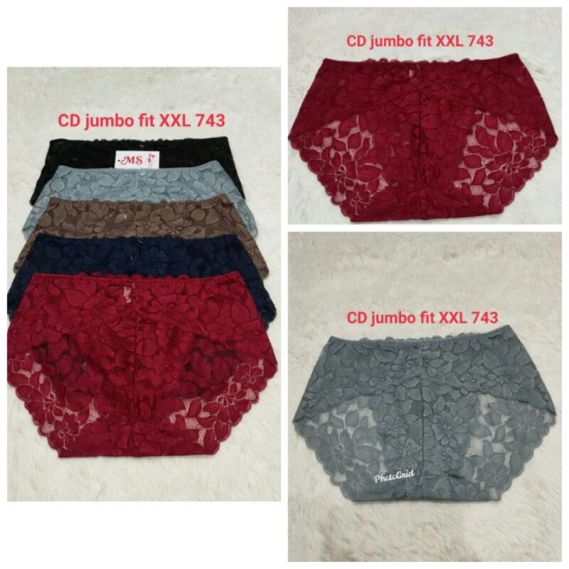 CD wanita renda brukat transparan jumbo / Celana dalam sexy premium
