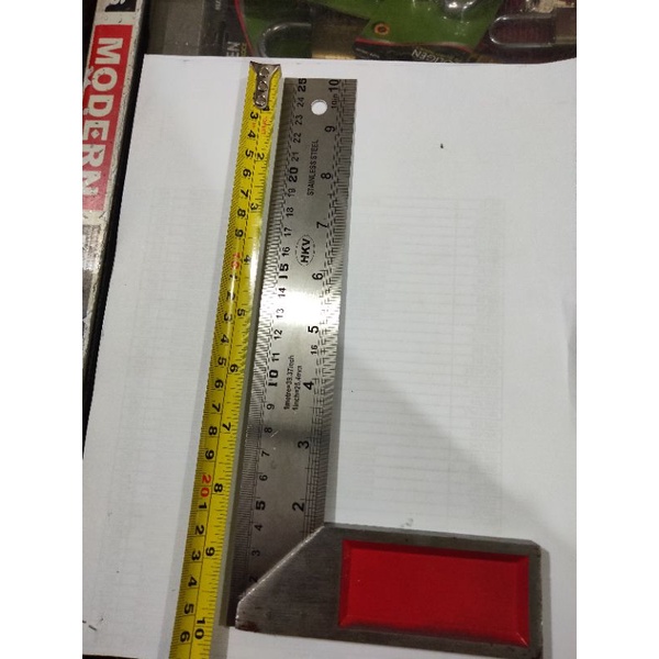 

siku tukang tebal /penggaris siku 25cm