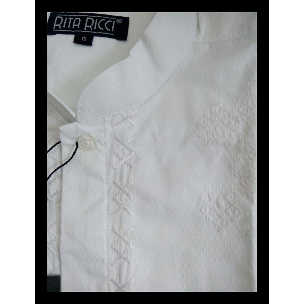 NEW KEMEJA KOKO RITA RICCI BORDIR PUTIH LENGAN PANJANG UKURAN S- BIG SIZE KOKO COWOK PALING MURAH