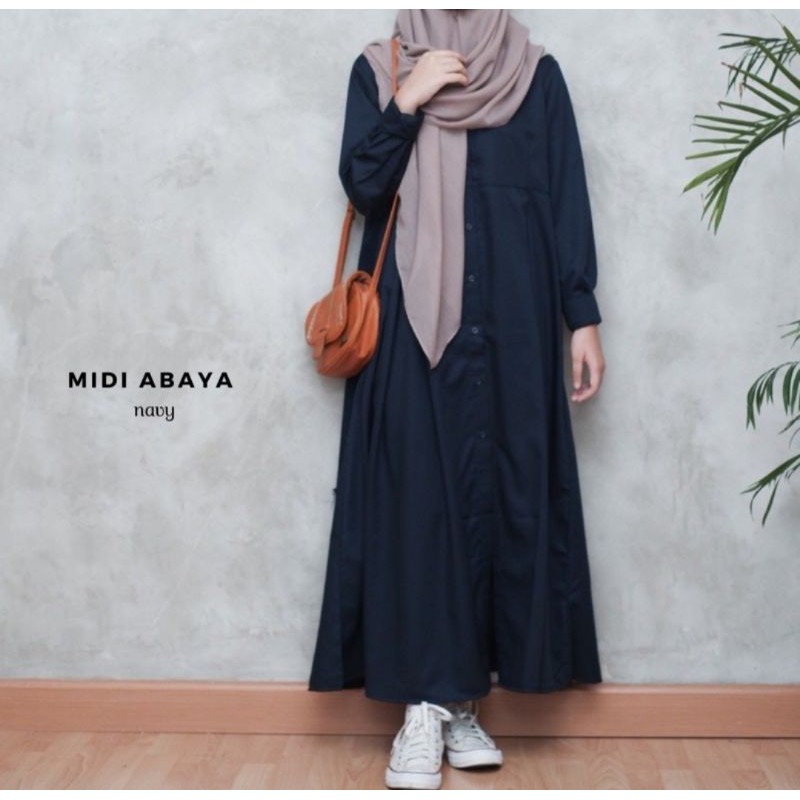 MIDI ABAYA DRESS BY OUTFIT O - DRESS NAVY