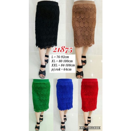 Rok Wanita Fashion Polkadot Elegan Dewasa Ootd Tutu S7V3 Brukat Korea Span Plisket Lebar Scuba Jumbo