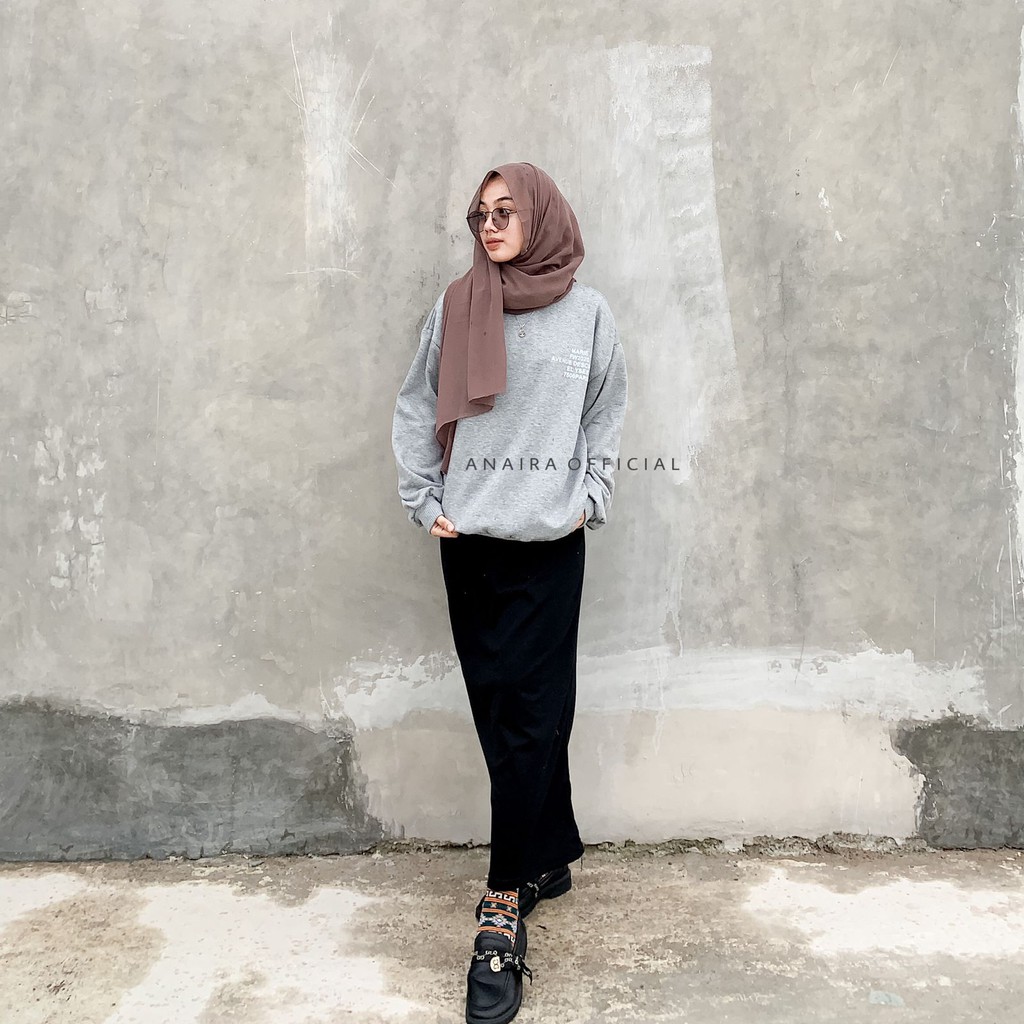 MARIE SWEATER SWITER SWETER OVERSIZE PRIA WANITA CREWNECK