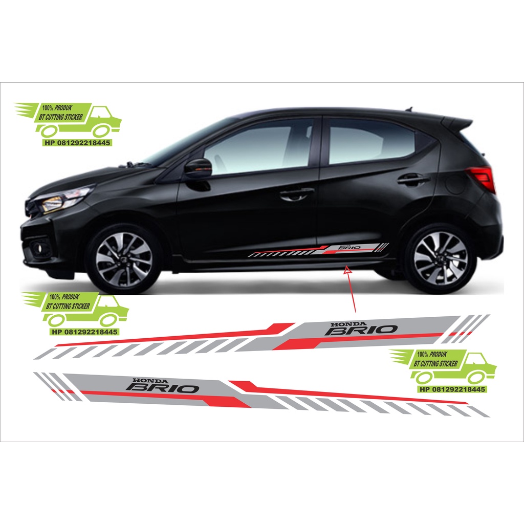 BT sticker mobil brio stiker brio sticker list bawah pintu mobil brio sticker striping honda brio st