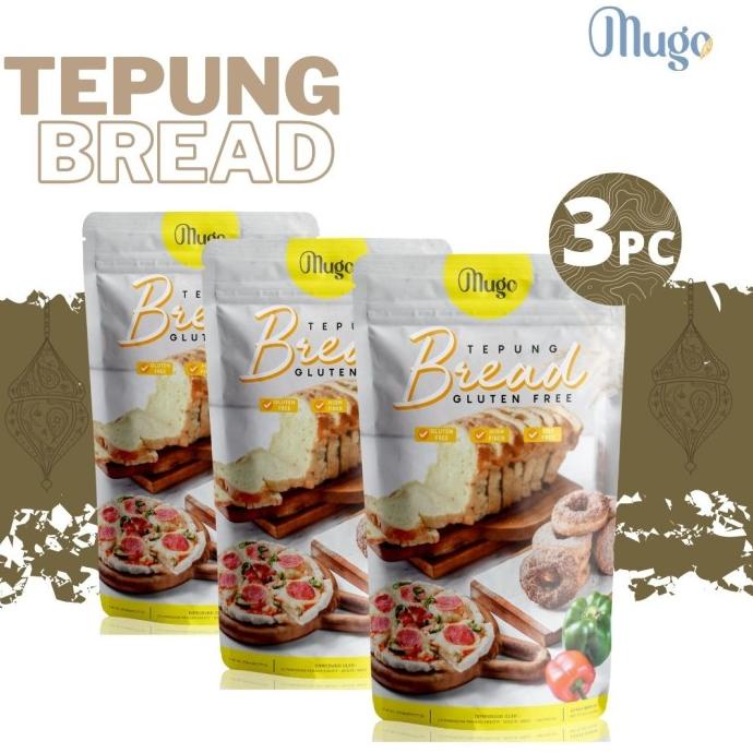 

Mugo Tepung Bread Gluten Free 300gr untuk (Bread, Pizza, Donut) [3PCS]