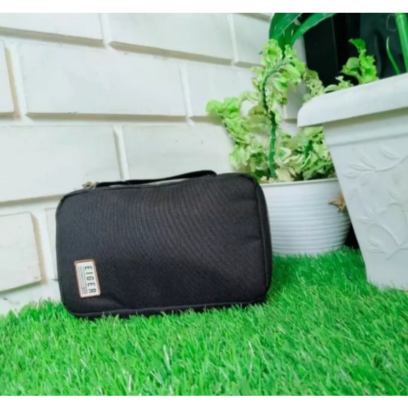 Handbag Glasshall Stationery pouch hitam 7533/Eiger1989- Original produk