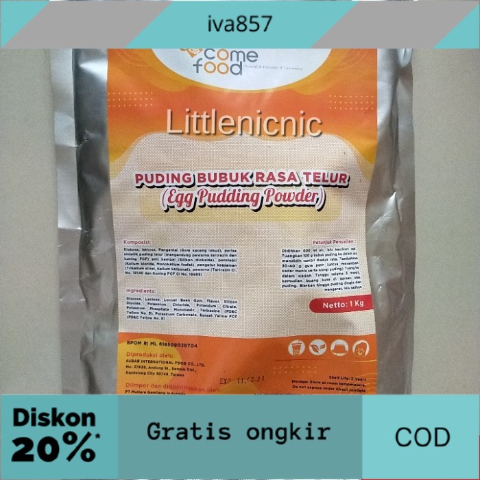 

PROMO Egg Silky Pudding Powder 1 KG Puding Telur Import Taiwan Come Food GRATIS ONGKIR