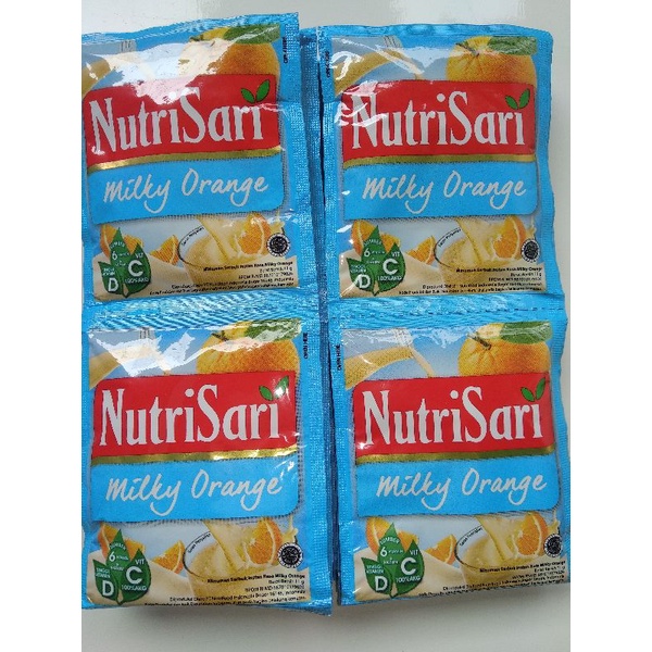 

Nutrisari milky orangge 1 renceng isi 10