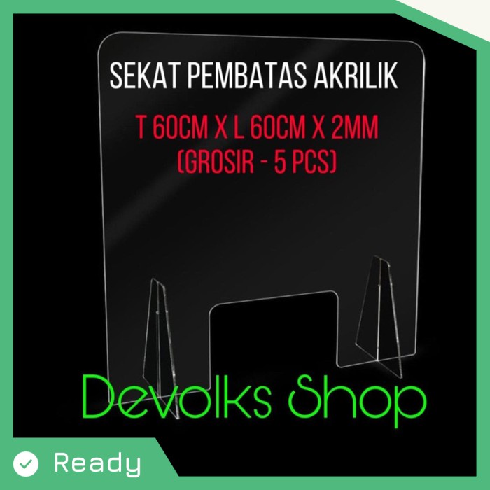 

TERLARIS !!! PARTISI / SEKAT / PEMBATAS MEJA AKRILIK UNIVERSAL KUAT BERKUALITAS