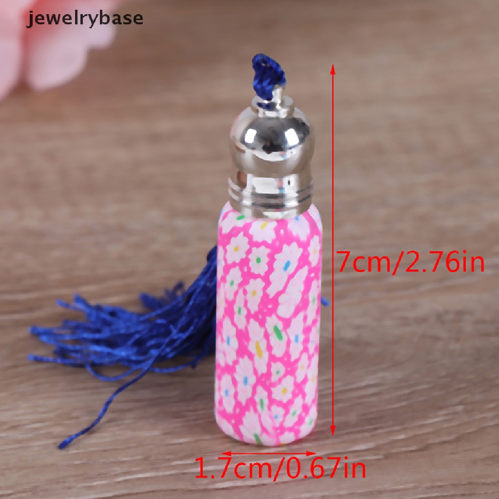 [Base] 1/4*6ml Empty Glass Perfume Essential Oil Bottle Roll On Roller Soft Clay Random Boutique