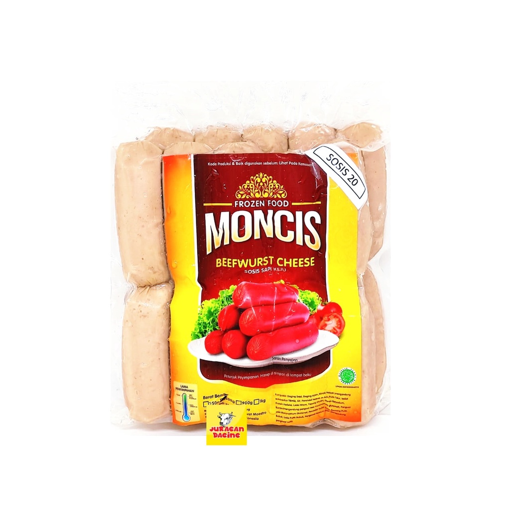 

Moncis Beefwurst Cheese Sosis Sapi Keju 500gr