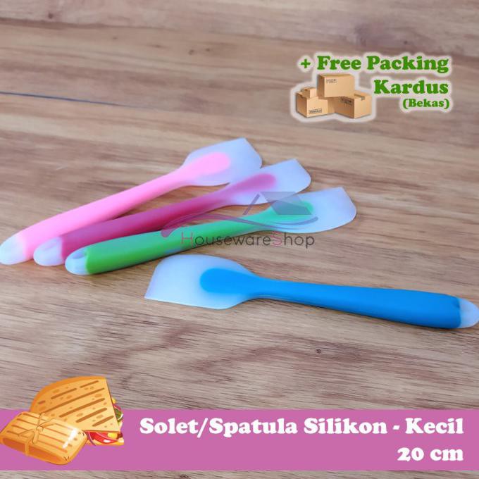 Best Seller] Spatula / Sodet Teflon Kecil Solet Silicone Tahan Panas - 20 Cm - Food
