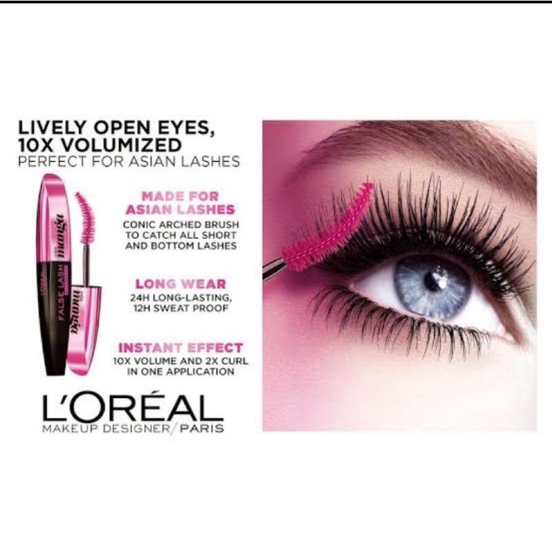 L'OREAL FALSE LASH MISS MANGA WATERPROOF MASCARA