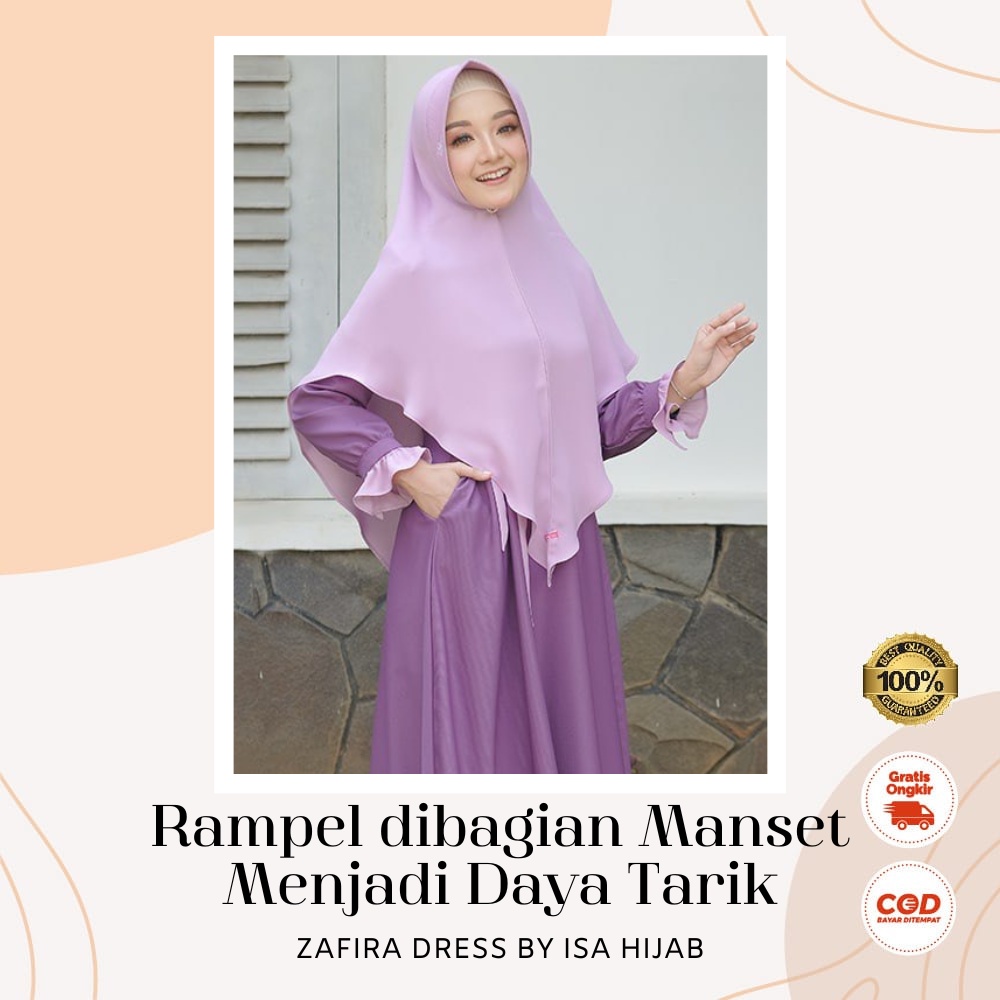 Family Set Sarimbit Zafran Dan Zhafira Isa Hijab Baju Couple Keluarga Gamis & Koko Kekinian - Aizzah