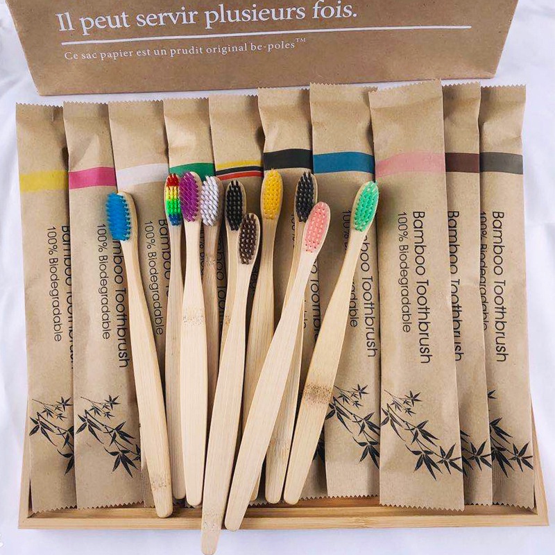 Sikat Gigi Kayu Bambu Premium Perfect Smile Bamboo Toothbrush Natural Eco Friendly Biodegradable Soft Bristles TOTALL