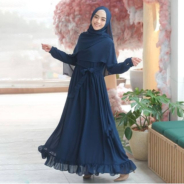 kanaya dress wanita dewasa terbaru kekinian_hits syar'i // harga promo bahan ceruty babydoll allsize (7)