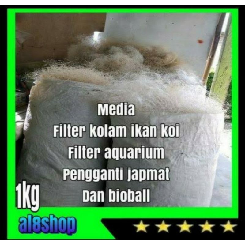 Jaring bekas nelayan untuk media filter kolam