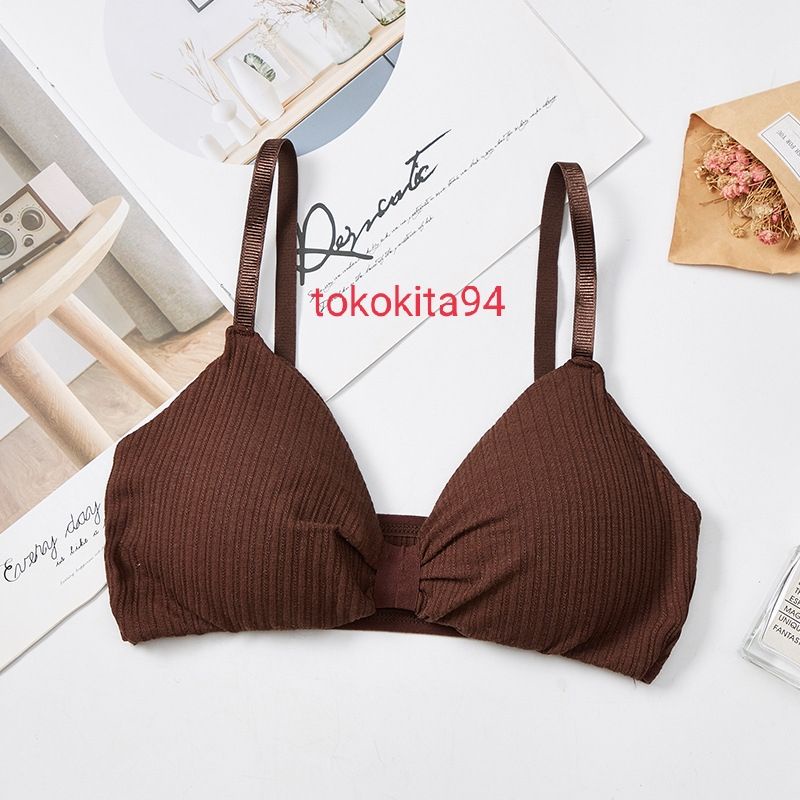 Sport Bra Import Tanpa Kawat 1pcs Model Belah - Bra BH Wanita Pakaian Dalam Model Belah Satuan