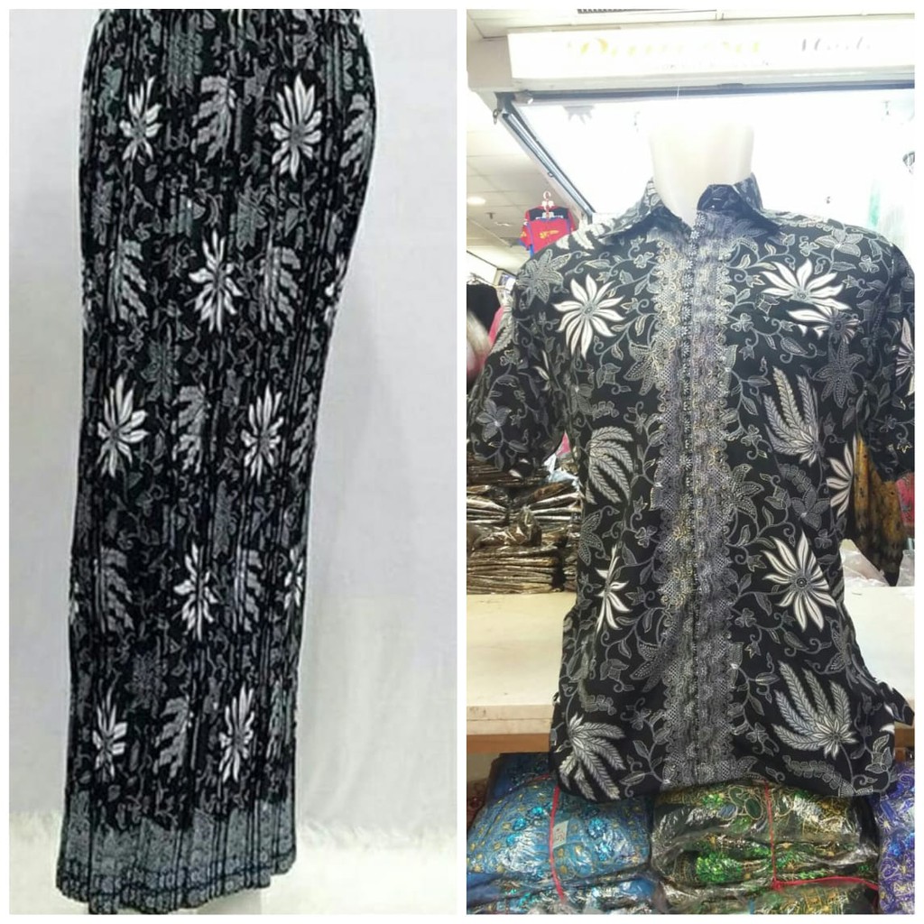 PROMO KEMEJA &amp; ROK BATIK COUPLE / SET KEMEJA ROK COUPLE / SET SARIMBIT KEMEJA ROK COUPLE