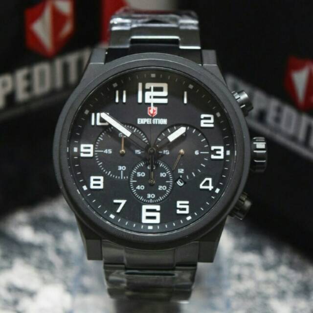 jam tangan expedition e6401 black 6401