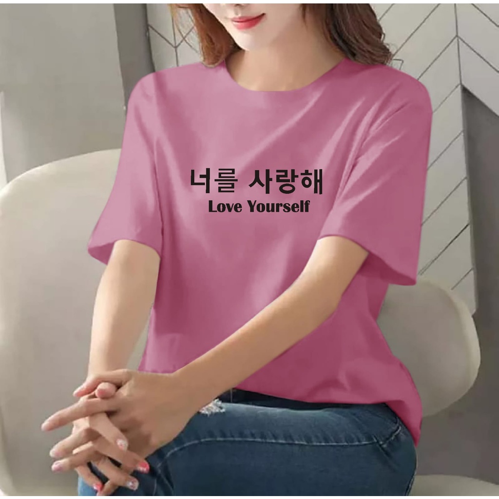 COLLECTION COOLS - BISA COD - BAJU LOVE YOURSELF WANITA LENGAN PENDEK TERBARU-KAOS DISTRO CEWEK KEREN LENGAN PENDEK MASA KINI DAN TERLARISbg