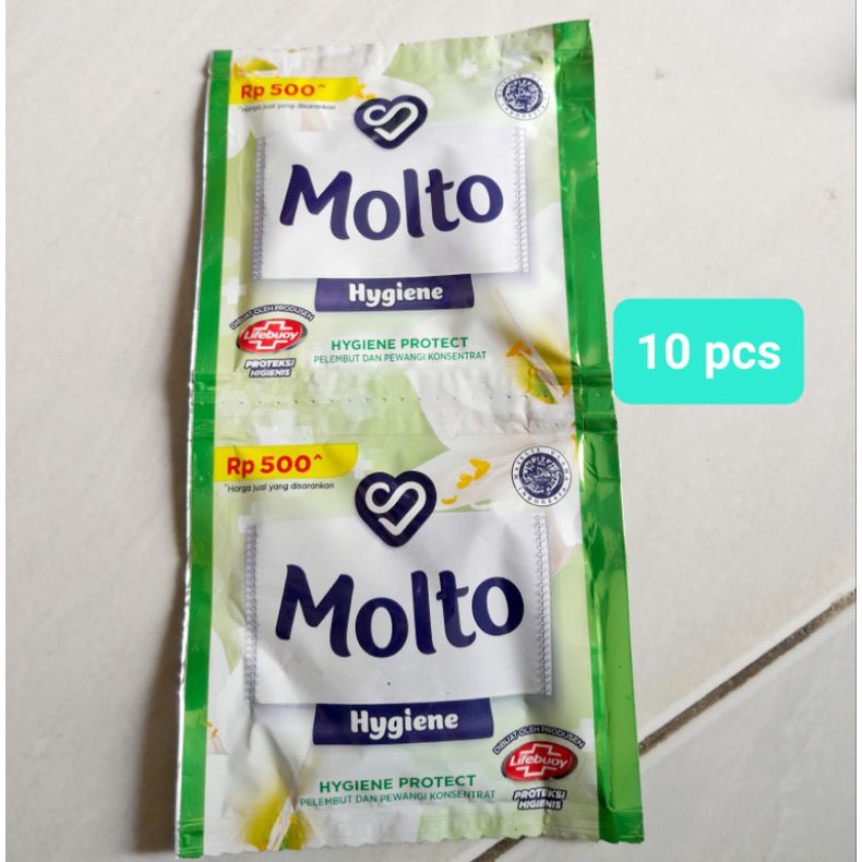 Molto All In One Sachet Pelembut dan Pewangi Konsentrat  10 sachet @ 9ml