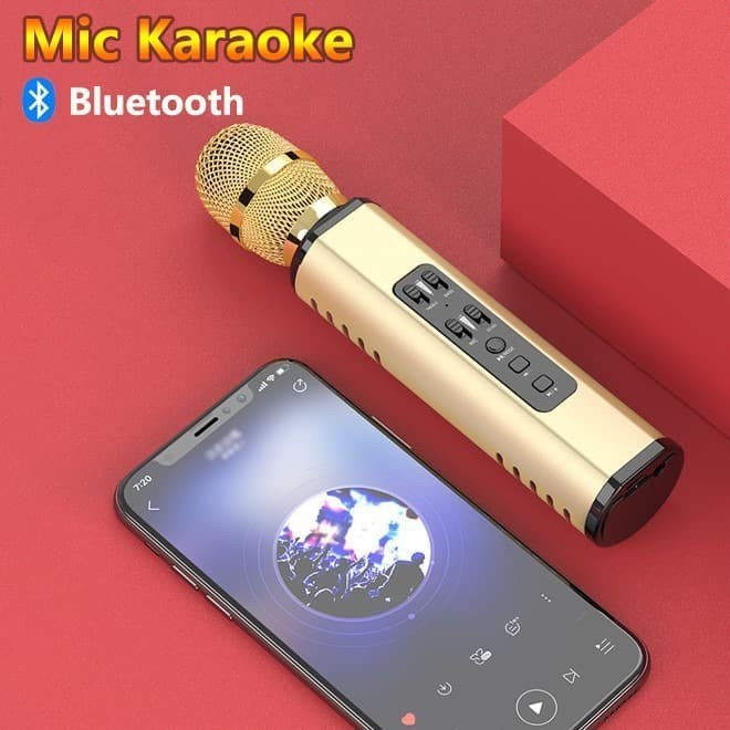 Jual Mic Wireless Bluetooth Karaoke Player K6 Microphone Speaker Ktv ...