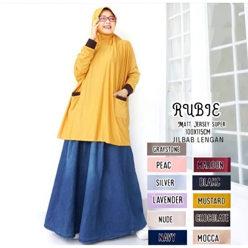 khimar Lengan Sporty Jilbab Jersey Jumbo Olahraga Tangan