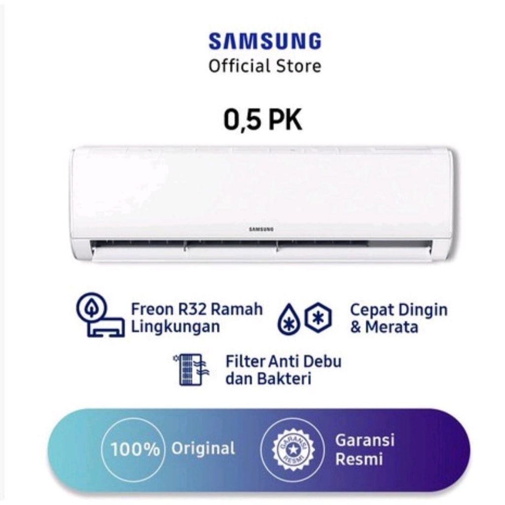 AC SAMSUNG AR 05TGH 1/2 PK LOW WATT ONLY UNIT GARANSI RESMI