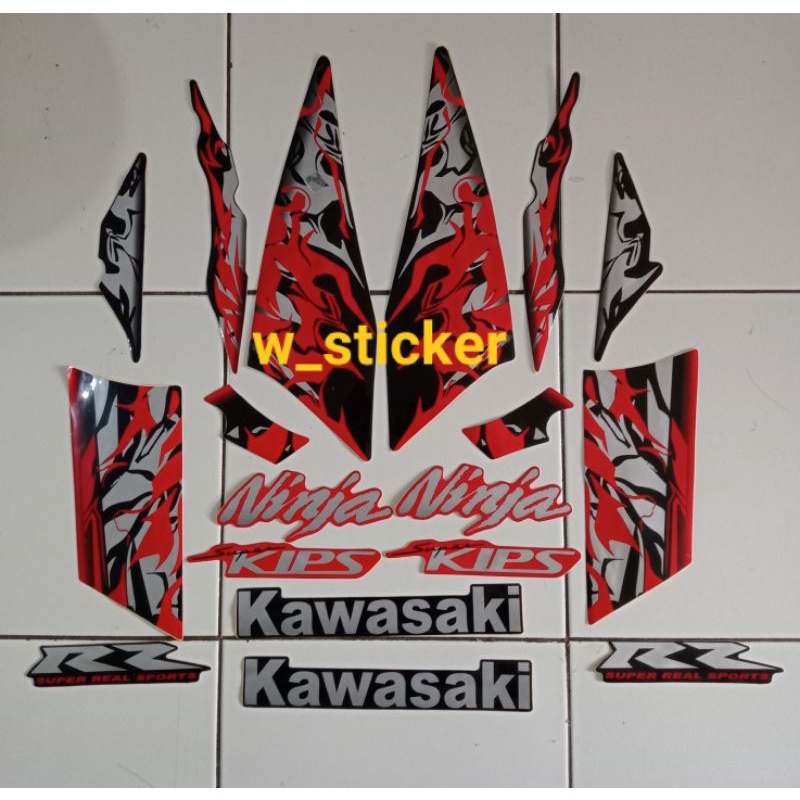 Striping stiker list Kawasaki ninja rr 2013 rr new 2013 merah hitam
