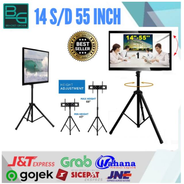 STANDING BRACKET TV 14 S/D 55 INCH ADJUSTABLE